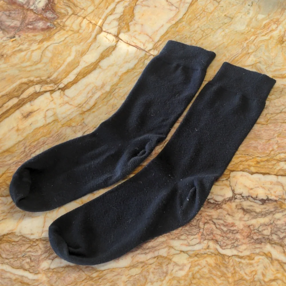 Black men's dress socks